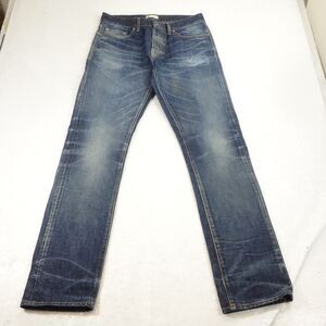 Norman Russell Jeans Mens 32x34 Slim Straight Selvedge Distressed Faded Made USA
